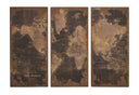 Nomad World Map Wall Art, Set of 3