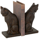 Forge Hollow Frowning Cat Bookends, Set of 2
