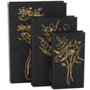Forge Hollow Floral Decorative Book Boxes, Set of 3