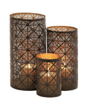 Forge Hollow Geometric Candle Lanterns, Set of 3