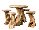Teak Mushroom Bar Stool