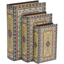 Nomad Arabesque Decorative Book Boxes, Set of 3