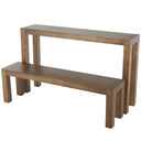 Cadence Minimalist Console Table and Bench, Set of 2