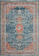 Elise ELI-05 Navy/Red Rug