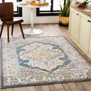Ankara AKR-2303 Blue / Dark Brown Rug