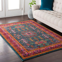 Anika ANI-1005 Aqua / Burgandy Rug
