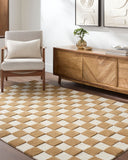 Brook BKO-2353 Cream / Medium Brown Rug