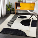 Brooklyn BRO-2304 Black / Cream Rug