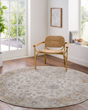 Brunswick BWK-2344 Charcoal / Cream Rug