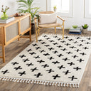Casablanca Shag CAG-2303 Black / Ivory Rug