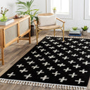 Casablanca Shag CAG-2308 Black / Ivory Rug