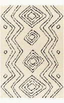 Casablanca Shag CAG-2318 Black / Ivory Rug