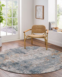 Cardiff CDF-2305 Dark Blue / Dusty Pink Rug