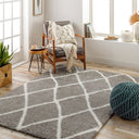 Cloudy Shag CDG-2313 Charcoal / Off-White Rug
