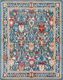 Crafty CRT-2308 Burgandy / Dark Blue Rug
