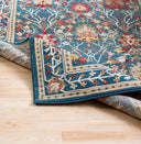 Crafty CRT-2308 Burgandy / Dark Blue Rug
