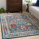 Crafty CRT-2308 Burgandy / Dark Blue Rug