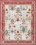 Crafty CRT-2309 Burgandy / Dark Blue Rug
