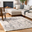 Eskimo Shag ESG-2306 Black / Cream Rug