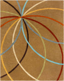 Forum FM-7140 Aqua / Dark Brown Rug