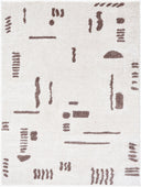 Fossay Shag FSG-2300 Dark Brown / Light Beige Rug