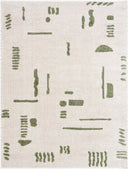 Fossay Shag FSG-2302 Grass Green / Light Beige Rug
