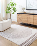 Fossay Shag FSG-2305 Dark Brown / Light Beige Rug