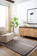 Fossay Shag FSG-2310 Dark Brown / Light Beige Rug
