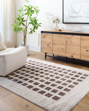 Fossay Shag FSG-2318 Dark Brown / Light Beige Rug
