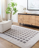 Fossay Shag FSG-2321 Charcoal / Light Beige Rug