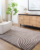 Fossay Shag FSG-2331 Dark Brown / Light Beige Rug