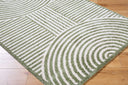 Fossay Shag FSG-2333 Grass Green / Light Beige Rug
