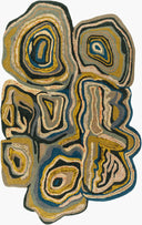 Gypsy GYP-201 Cream / Dark Blue Rug