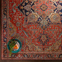 Iris IRS-2343 Cream / Dark Blue Rug