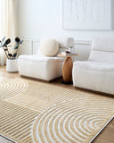 Lyna LYA-2330 Mustard / White Rug