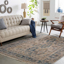 Mirabel MBE-2302 Cream / Dark Blue Rug
