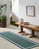Miami Beach MBH-2321 Cream / Dark Green Rug