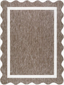 Miami Beach MBH-2323 Cream / Dark Brown Rug