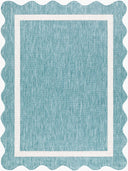 Miami Beach MBH-2330 Aqua / Cream Rug