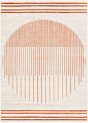 Pisa PSS-2375 Burnt Orange / Charcoal Rug