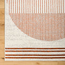 Pisa PSS-2375 Burnt Orange / Charcoal Rug