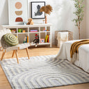 Rodos RDO-2330 Light Slate / White Rug