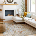 Reina REN-2307 Cream / Denim Rug