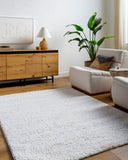 Sacramento Shag SCS-2301 Oatmeal / White Rug