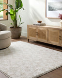 Sacramento Shag SCS-2303 Oatmeal / White Rug