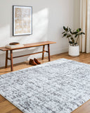 Sacramento Shag SCS-2306 Charcoal / White Rug