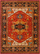 Serapi SRP-1001 Black / Burgandy Rug