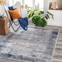 Tahmis THI-2708 Charcoal / Dark Blue Rug