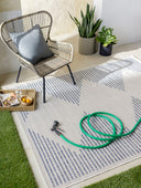 Tuareg TRG-2360 Cream / Dark Blue Rug