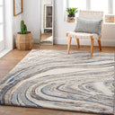 Tuscany TUS-2315 Charcoal / Dark Blue Rug